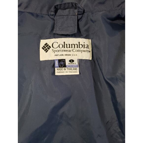 Columbia Core Interchange Jacket Women’s Size Large Blue  Windbreaker Shell Only - Picture 7 of 15